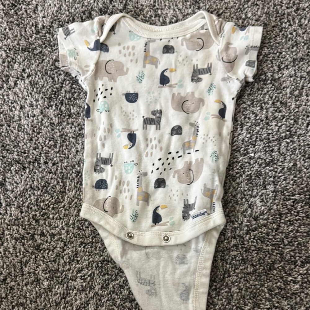 Gerber Cream Animal Print Bodysuit